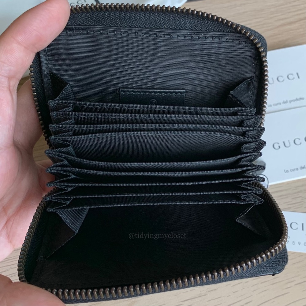 *SOLD* NWT Gucci GG Marmont Black Matelasse Mini Quilted Accordion Zip Wallet - Picture 15 of 17
